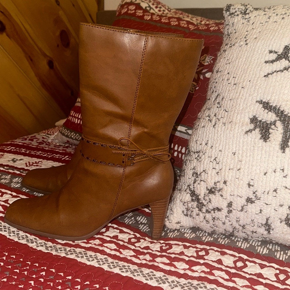 Prima brown heeled boots Size 8